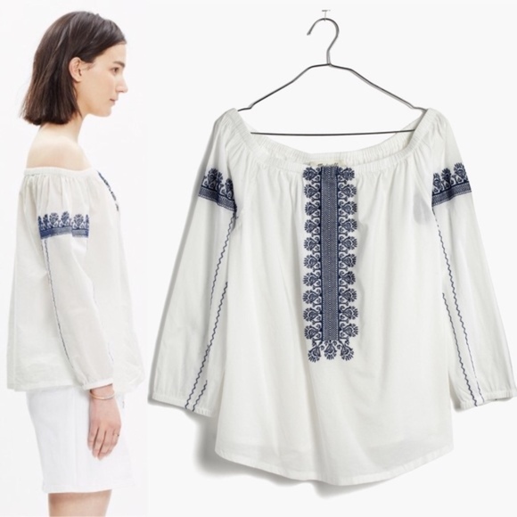 Madewell Medal Folktale Off the Shoulder Top - Picture 4 of 8